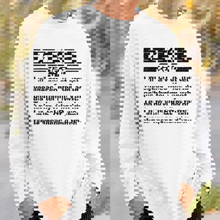 エゼキエル書第25章17節 スウェットシャツ 彼への贈り物