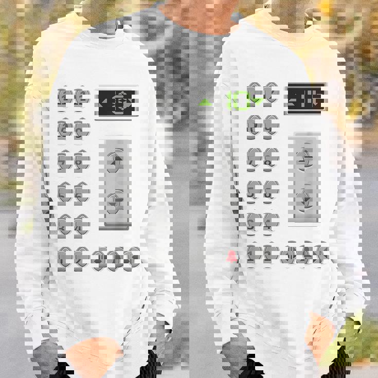 エレベーターボタン おもしろエレベーター スウェットシャツ 彼への贈り物