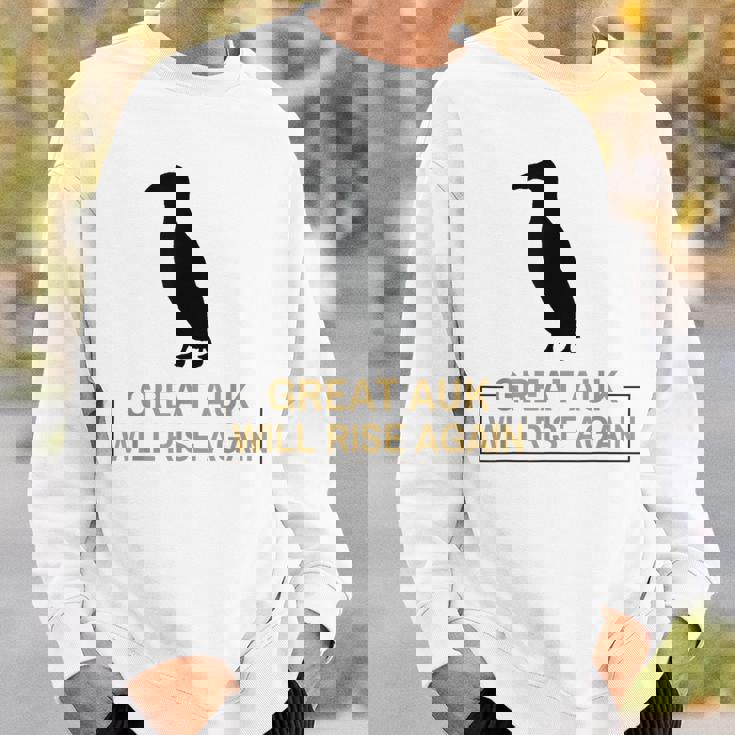 オオウミガラスは再び復活する 絶滅した飛べない鳥ペンギン スウェットシャツ 彼への贈り物