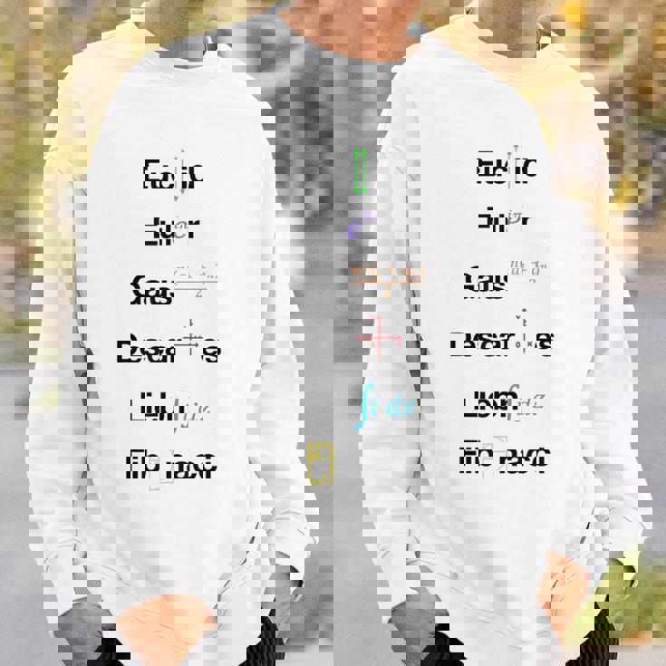 オタク数学ユークリッドオイラーガウスデカルトライプニッツフィボナッチ スウェットシャツ 彼への贈り物