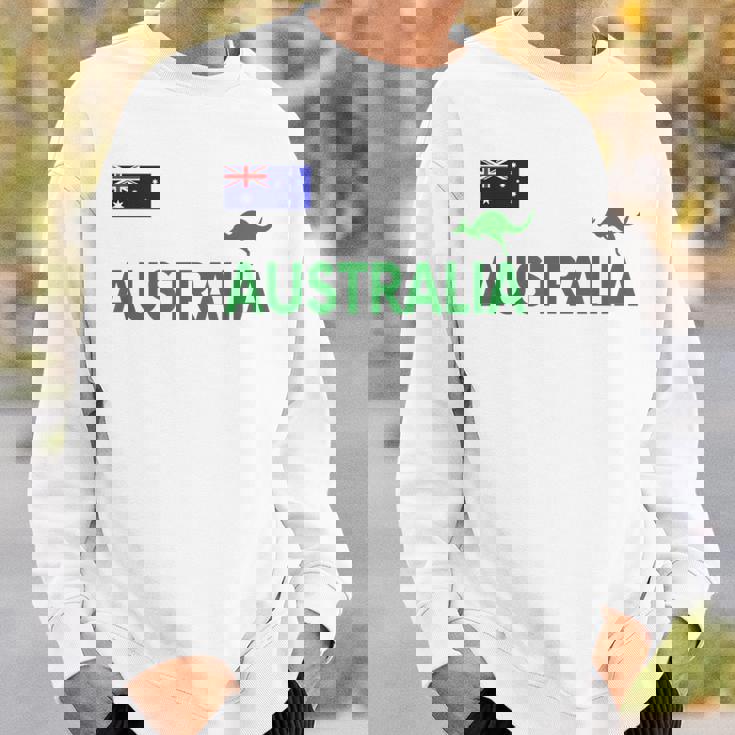 オーストラリア 国旗 カンガルー サッカー ラグビー フットボール 水泳 応援 スウェットシャツ 彼への贈り物