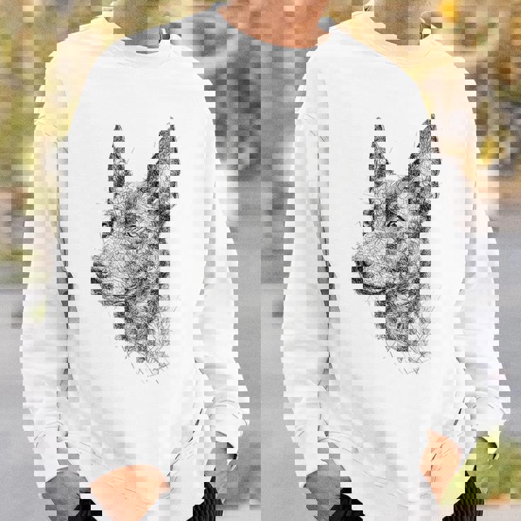 オーストラリアンケルピー 犬 モチーフ ペット アートワーク オーストラリアンケルピー スウェットシャツ 彼への贈り物