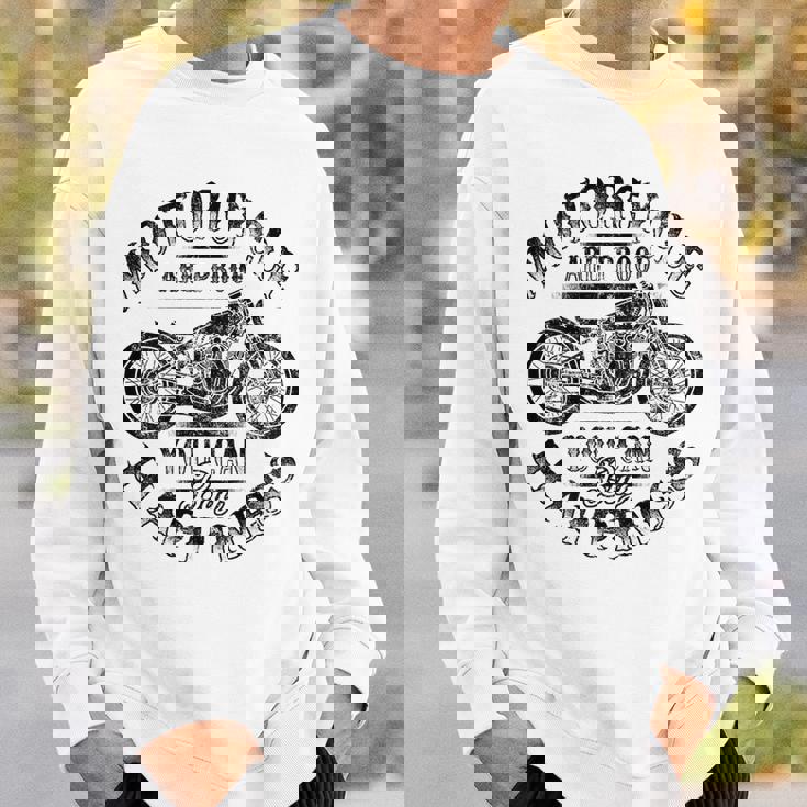 バックプリント オートバイ ファン シンプル バイカー エッジールック グラフィック スウェットシャツ 彼への贈り物