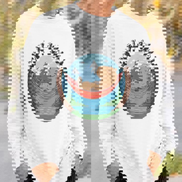 カピバラ 寝るデザイン カピバラ 飼い主 動物好き スウェットシャツ 彼への贈り物