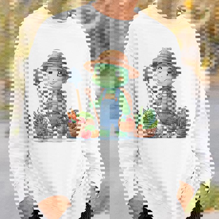 カメは農夫、かわいいデザイン。 スウェットシャツ 彼への贈り物