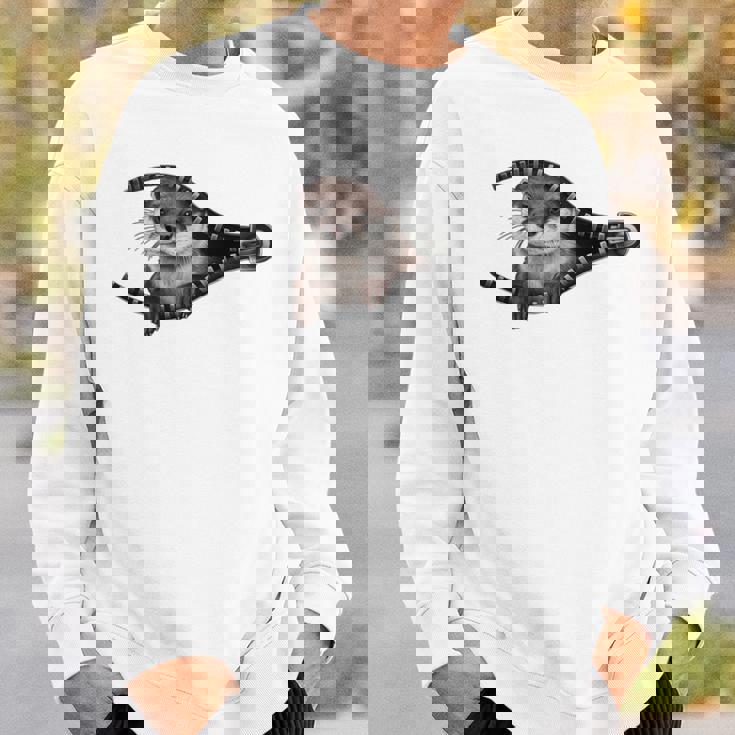 カワウソ 長袖tシャツ スウェットシャツ 彼への贈り物