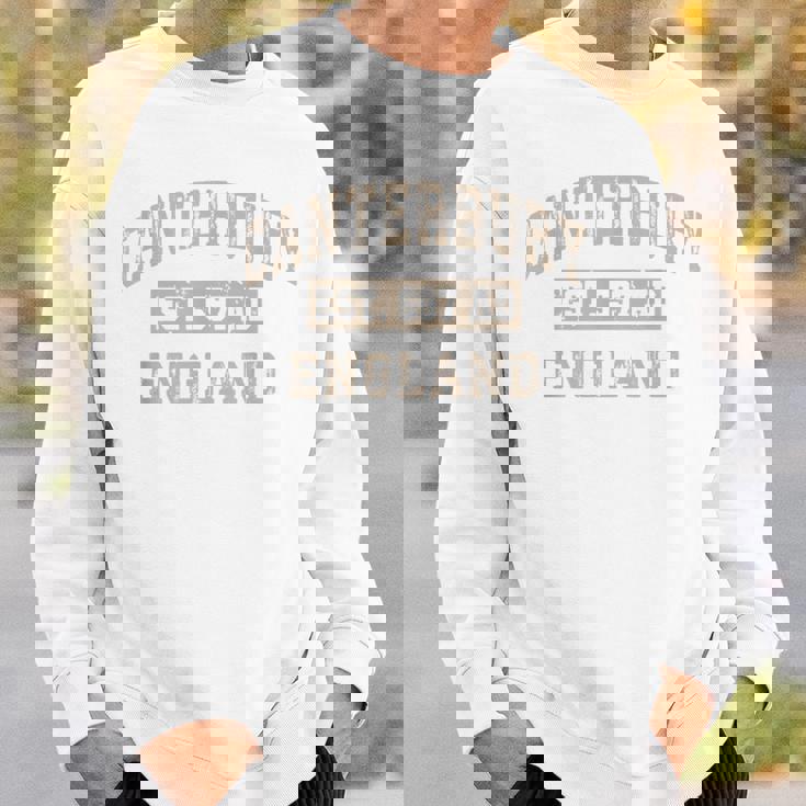 カンタベリー イングランド Uk Est Year Athletic Beige Distressed スウェットシャツ 彼への贈り物