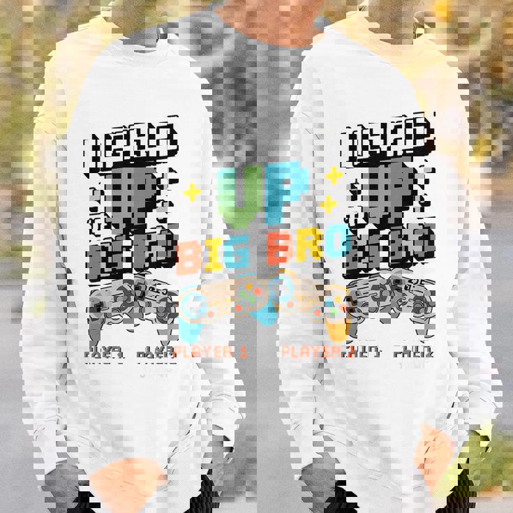 キッズ Leveled Up Big Bro 2025 ビッグブラザー幼児に昇格 スウェットシャツ 彼への贈り物