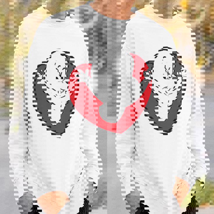 キャスパー・ザ・フレンドリー・ゴースト バレンタインデーのフロント&バック スウェットシャツ 彼への贈り物