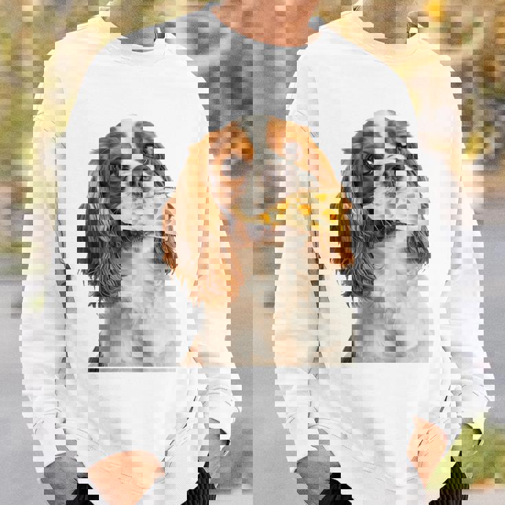 キャバリア・キング・チャールズ・スパニエル・チーズ・ドッグキャバリアー 長袖tシャツ スウェットシャツ 彼への贈り物