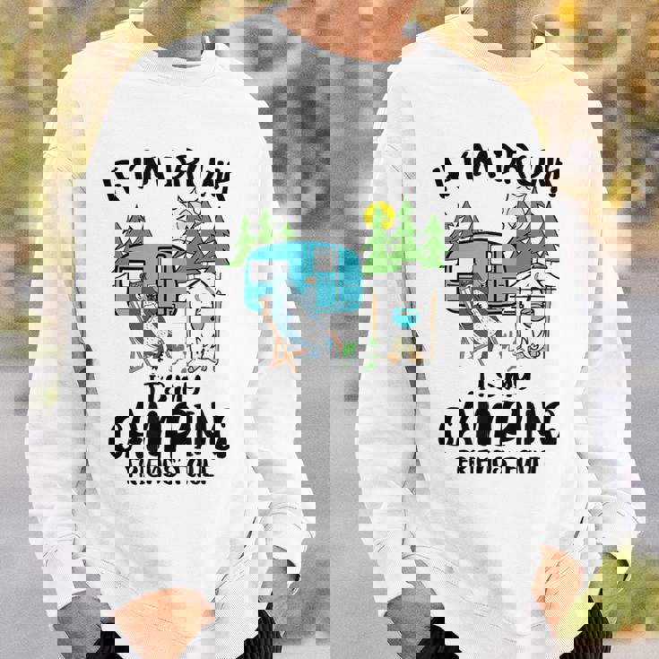 キャンプ 楽しい キャンピング 面白い キャンプファイヤー キャンピングカー 旅 スウェットシャツ 彼への贈り物