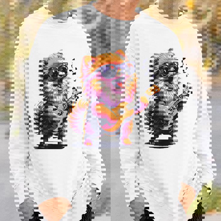 ギターを弾く犬 ポメラニアン 面白い スウェットシャツ 彼への贈り物