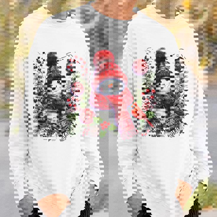 クリスマスの雪だるま スウェットシャツ 彼への贈り物