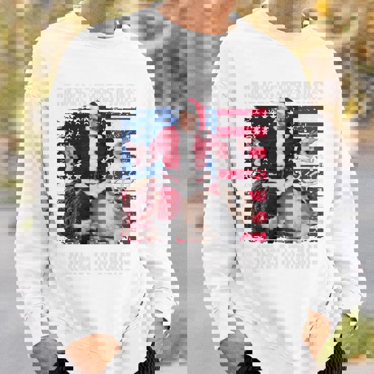 クリスマスを再び素晴らしいものにする トランプパジャマ 醜い 長袖tシャツ スウェットシャツ 彼への贈り物