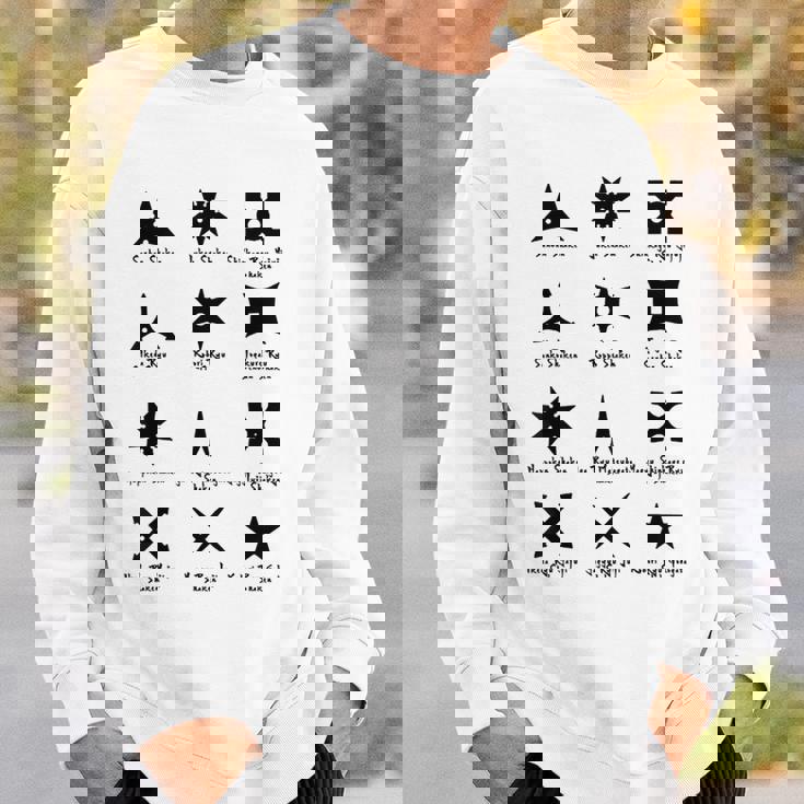 クールなタイプの忍者スターと手裏剣格闘技tシャツ スウェットシャツ 彼への贈り物