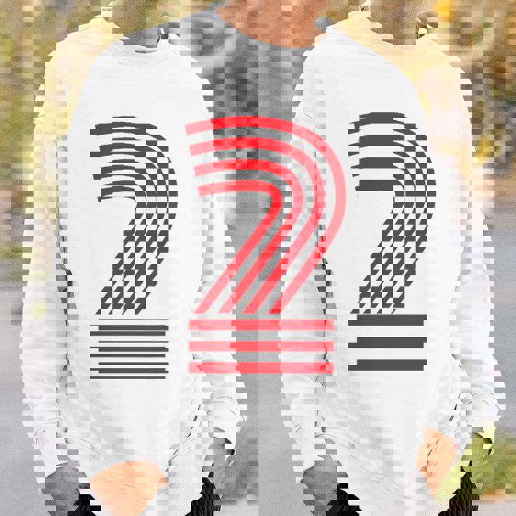 クールなレトロなレタリングジャージ、背番号2 Two Dos スウェットシャツ 彼への贈り物