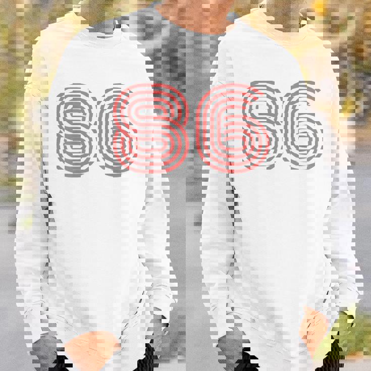 クールなレトロなレタリングジャージ、背番号86 1986 スウェットシャツ 彼への贈り物