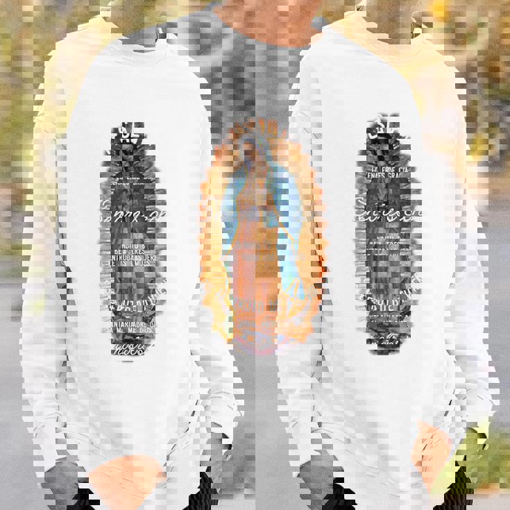 グアダルーペの聖母 カトリック アヴェ・マリア スペイン語 ヘイルマリア 長袖tシャツ スウェットシャツ 彼への贈り物