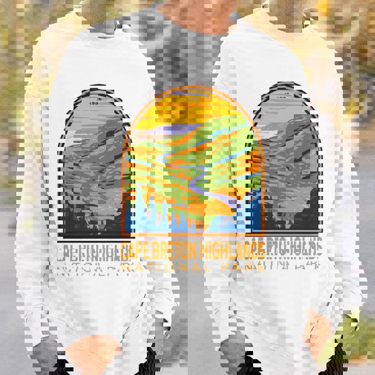 ケープブレトンハイランズ国立公園 カナダヴィンテージエンブレム 長袖tシャツ スウェットシャツ 彼への贈り物