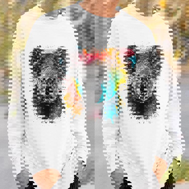 コアラ アートワーク カラフル アートアニマル コアラ スウェットシャツ 彼への贈り物