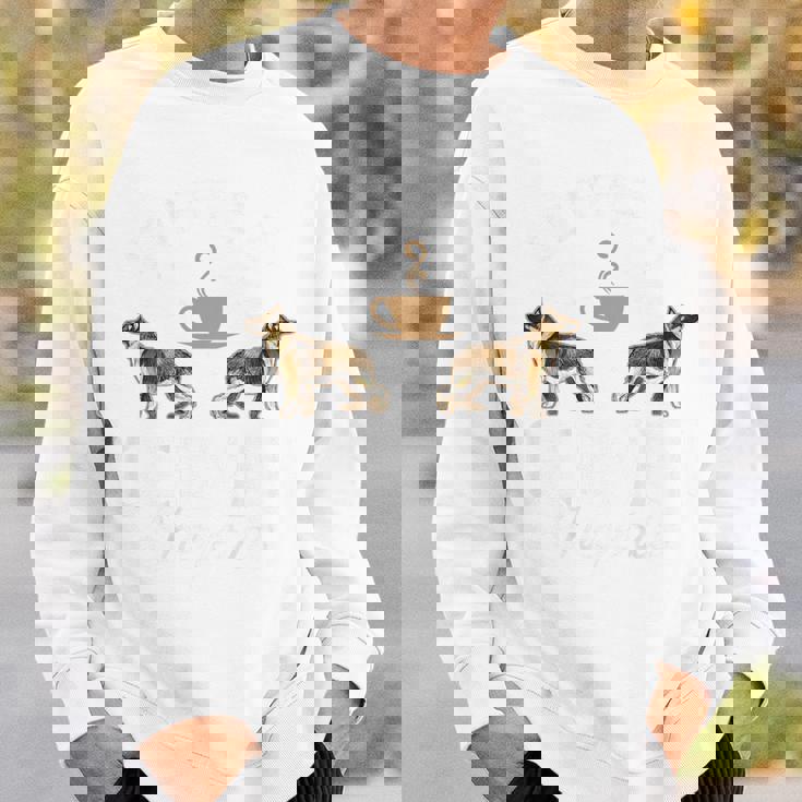 バックプリント コーヒーとジャーマン シェパード スウェットシャツ 彼への贈り物