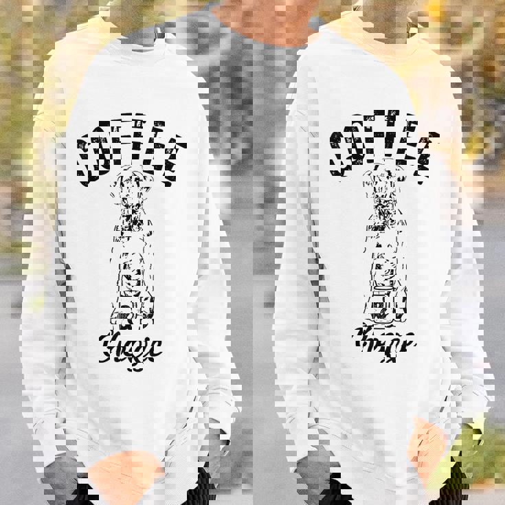 コーヒーとチェシー犬 チェサピークベイレトリーバー 子犬 スウェットシャツ 彼への贈り物