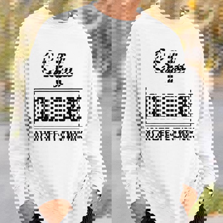 コーヒー文化 コーヒーなし 仕事なし スウェットシャツ 彼への贈り物