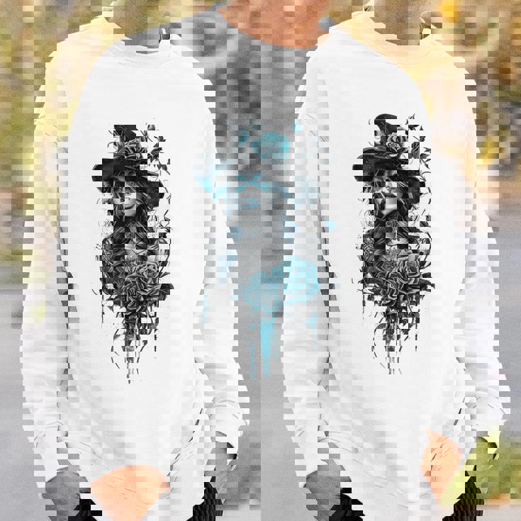 ゴシックガール ハロウィンコスチューム 魔女ゴス オカルトウィッカ スウェットシャツ 彼への贈り物