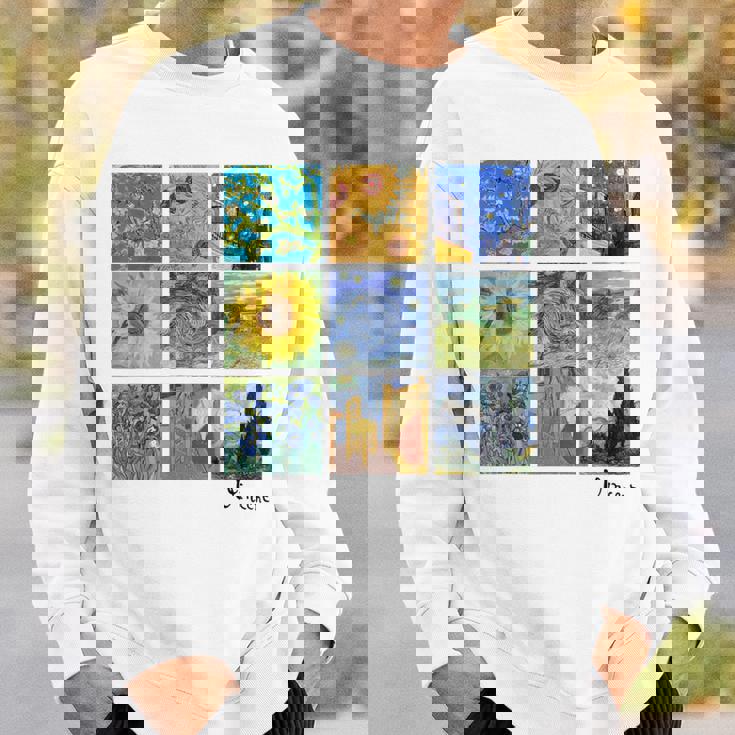 ゴッホの絵画、ひまわり、星月夜 スウェットシャツ 彼への贈り物