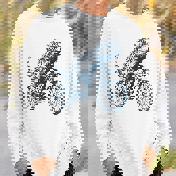 サイクリングトカゲ、爬虫類、爬虫類学、フトアゴヒゲトカゲ スウェットシャツ 彼への贈り物