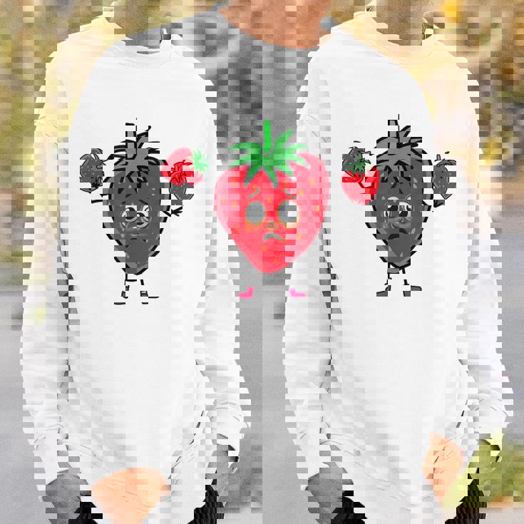 サマータイム いちご いちご 果実 果実 ガーデン スウェットシャツ 彼への贈り物