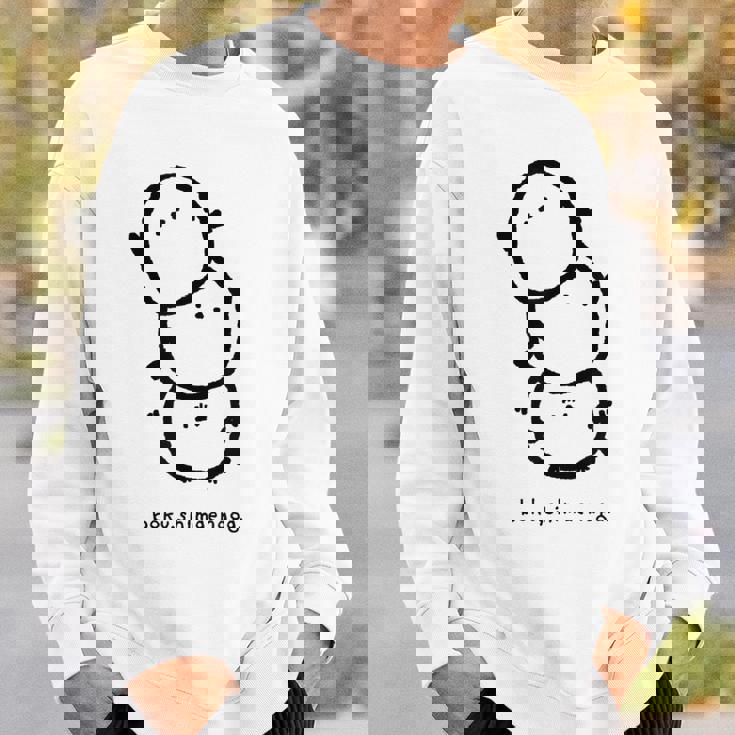 シマエナガ 北海道 雪の妖精 可愛い もふもふ 団子 スウェットシャツ 彼への贈り物