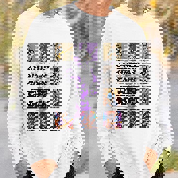 ジェフベック_005_Back Printed スウェットシャツ 彼への贈り物