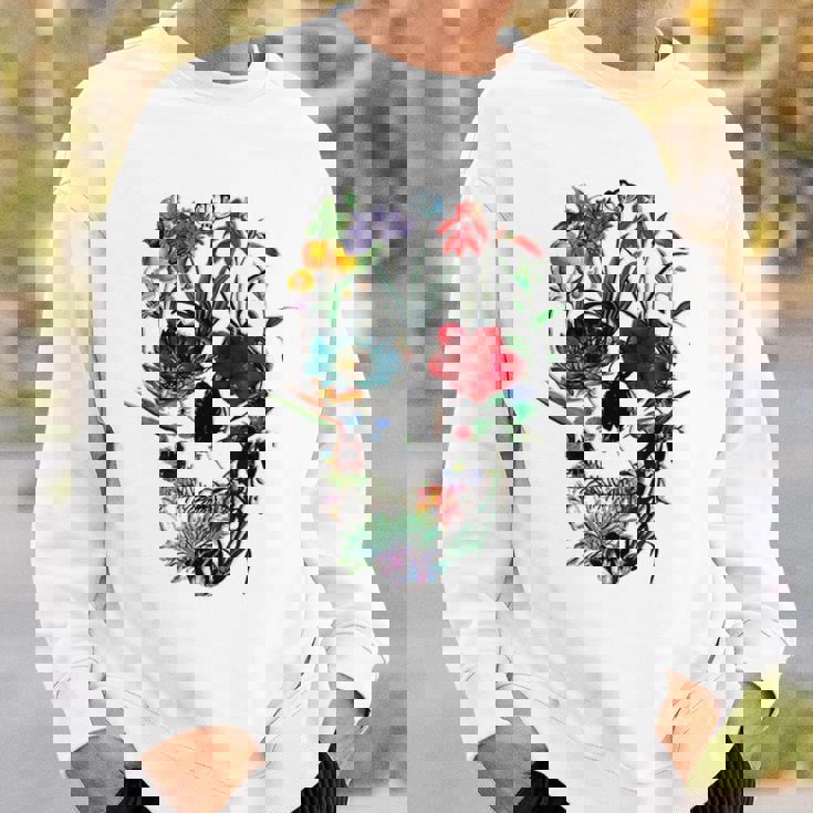 スカルフラワー チューリップ シュガースカルツリー フローラル スカルローズ スウェットシャツ 彼への贈り物