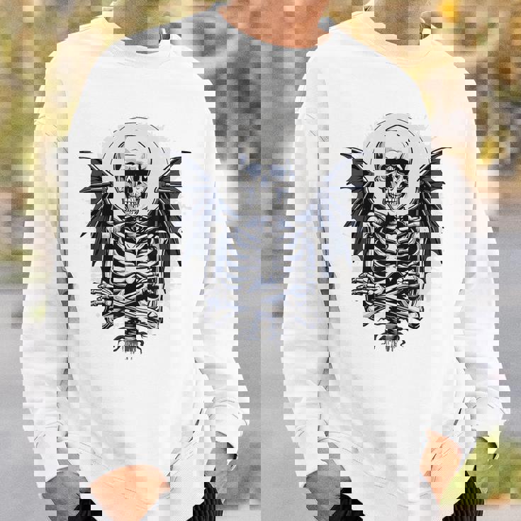 スケルトン ハロウィン コスチューム 怖い 不気味な翼 死 スウェットシャツ 彼への贈り物
