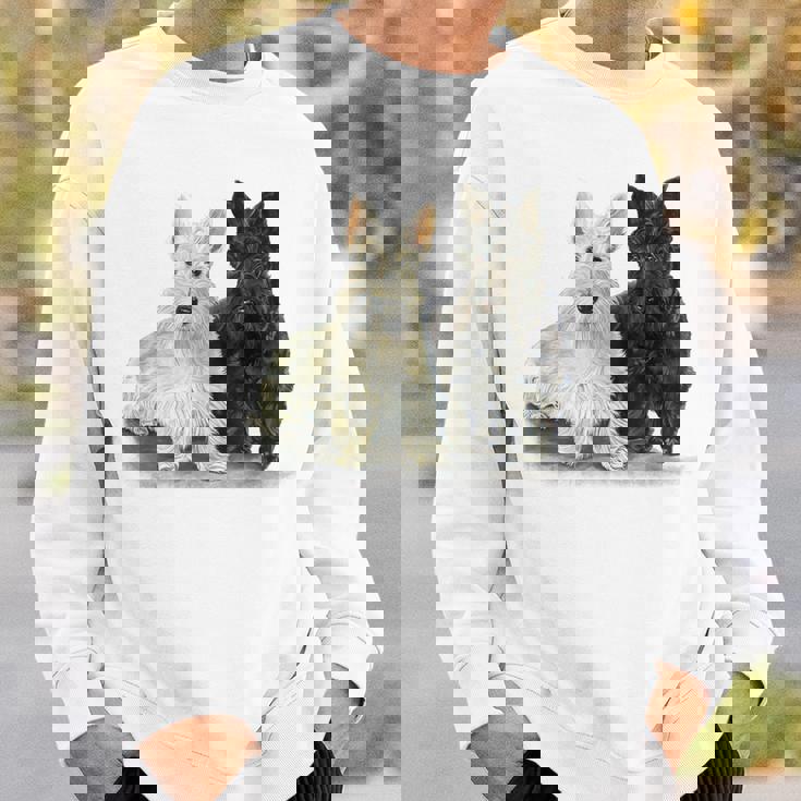 スコティッシュテリア犬の所有者ペット所有者アートデザイン スウェットシャツ 彼への贈り物