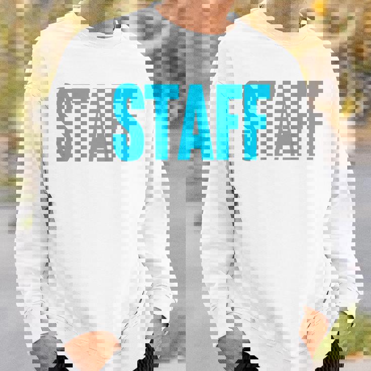 スタッフ イベント 衣装 クルー 音楽祭 バックプリント ワーカー スウェットシャツ 彼への贈り物