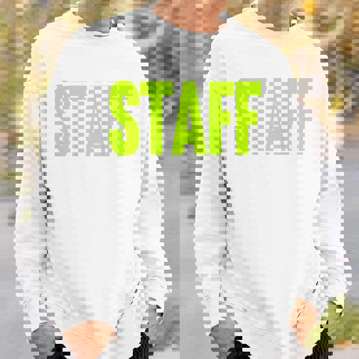 スタッフ イベント 衣装 クルー 音楽祭 Backprint ワーカー スウェットシャツ 彼への贈り物