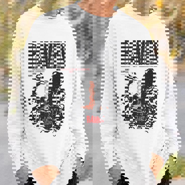 ストリートウェア ラーメン カワイイ オタク マンガ アニメ バックプリント モダン スウェットシャツ 彼への贈り物