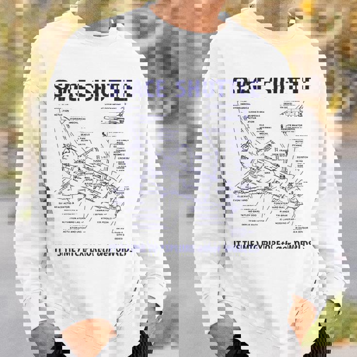 スペースシャトル レトロレイアウト ロケット科学者&宇宙飛行士用 スウェットシャツ 彼への贈り物