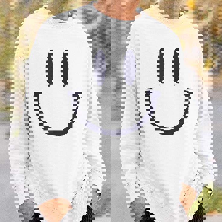 スマイリーフェイス キュート ポジティブ モチベーションアップ ハッピーススマイルフェイス スウェットシャツ 彼への贈り物