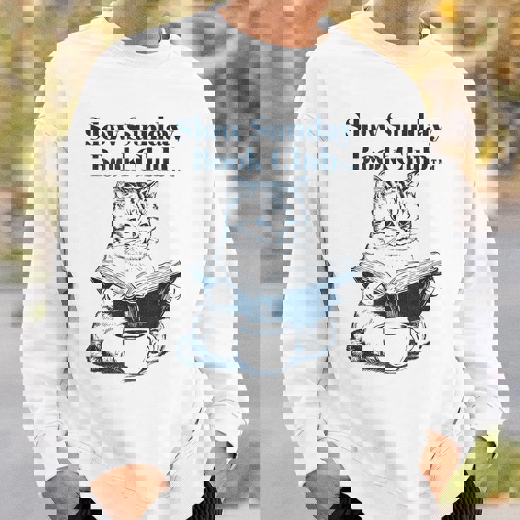 スローサンデーブッククラブ 本好きの猫 スウェットシャツ 彼への贈り物