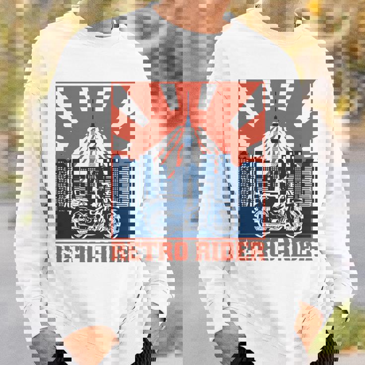 スーパーカブc100 原付バイク レトロライダー 東京日本 長袖tシャツ スウェットシャツ 彼への贈り物