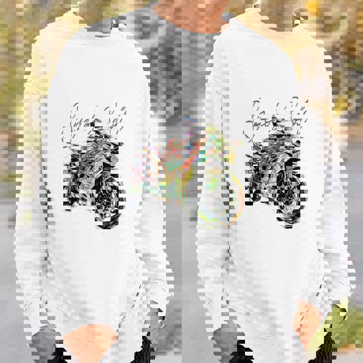 スーパースポーツ バイク レーシング バイク レーシング バックプリント バイク 長袖tシャツ スウェットシャツ 彼への贈り物