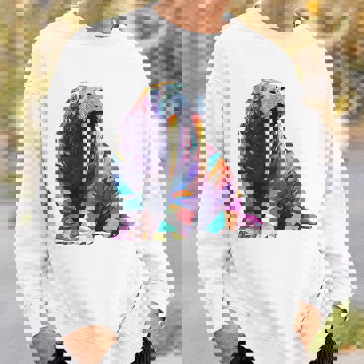 セイウチ 動物 モチーフ 作品 セイウチ スウェットシャツ 彼への贈り物