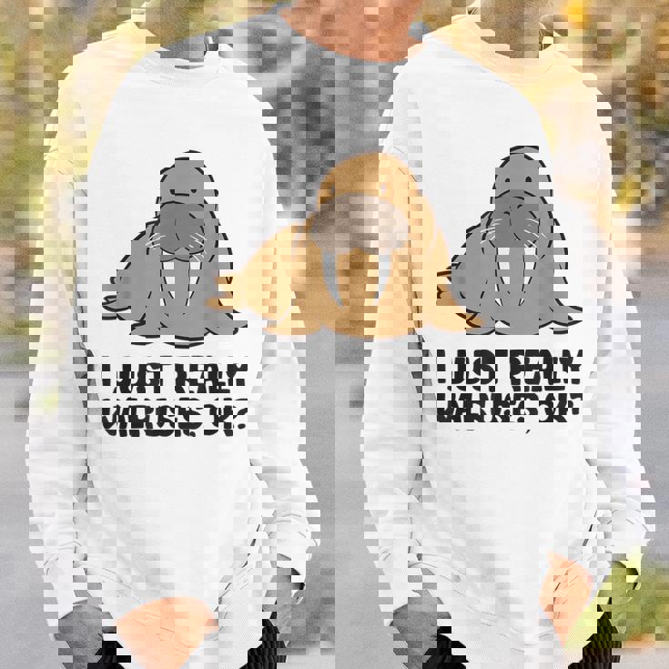 セイウチが本当に好きだよ、いいね？面白いセイウチ スウェットシャツ 彼への贈り物