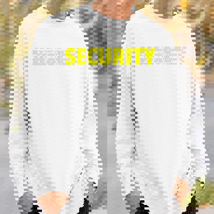 セキュリティスタッフやボディガードのためのセキュリティバックプリントデザイン スウェットシャツ 彼への贈り物