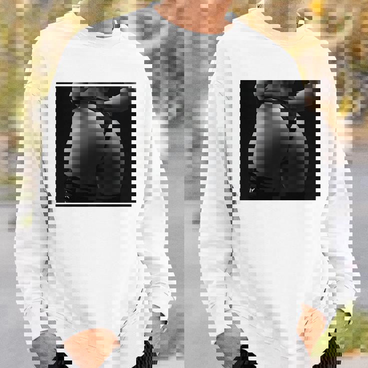 セクシー ブラック ホワイト 写真 美しいお尻 Tバック 長袖tシャツ スウェットシャツ 彼への贈り物