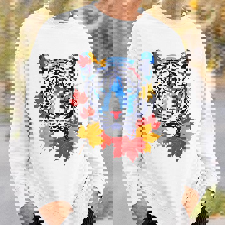 タイガー 動物 自然 動物園 抽象芸術 顔 虎 スウェットシャツ 彼への贈り物