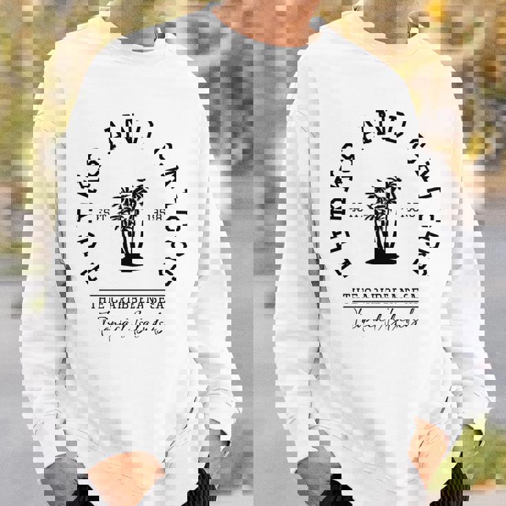 タークス・カイコス諸島カリブ海諸島旅行 長袖tシャツ スウェットシャツ 彼への贈り物